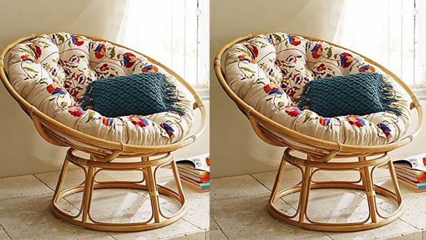 RAINBOW Cane Bait Rattan for Indoor ,Outdoor Lawn,Room with Cushion Living Room Chair Cane Outdoor Chair