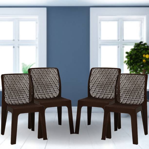 ITALICA Oxy Stackable Plastic Chair Set/Plastic Chair for Home/Strong & Sturdy Chair/ Plastic Outdoor Chair