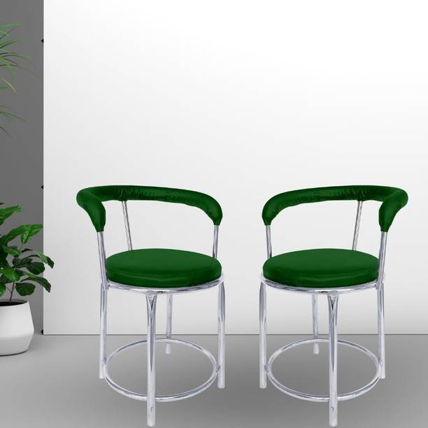 Binani 173 Stool with Comfortable Cushion Seat|Chrome Steel Frame Chair For Outdoor Use Metal Outdoor Chair