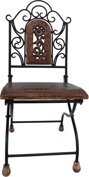Handicraft FOLDABLE CHAIR WOOD AND IRON MADE Solid Wood Cafeteria Chair