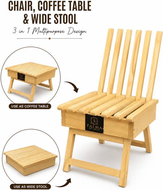 Talha Art Craft Premium wooden fully foldable chair for Garden, Balcony, Indoor/outdoor Solid Wood Cafeteria Chair
