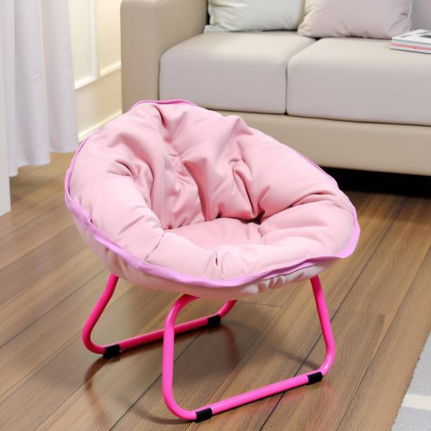 BHAJANSHREE Round Folding Saucer Chair for Adults & Kids Sturdy Steel Frame Accent Chair Metal Outdoor Chair