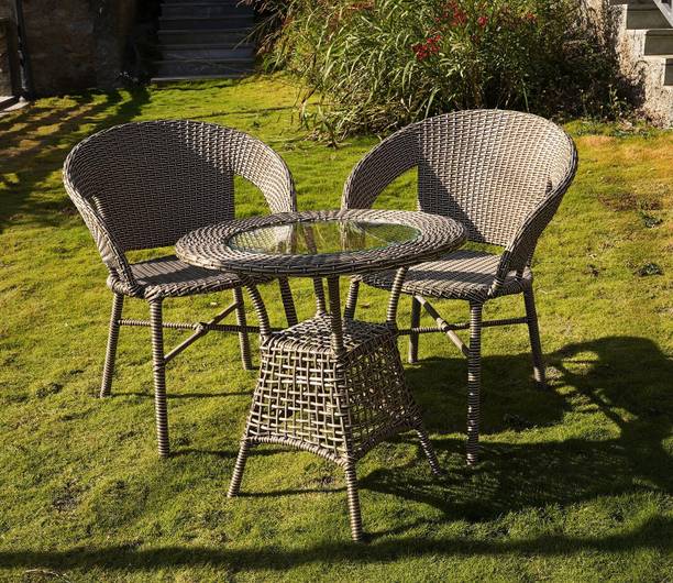 Wooden Street Veneto Wicker Outdoor Garden Chair - Set of 2 Metal Outdoor Chair