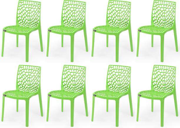 SOMRAJ Chair Dining Plastic Designer Web Plastic Living Room Indoor Outdoor Chair Plastic Dining Chair