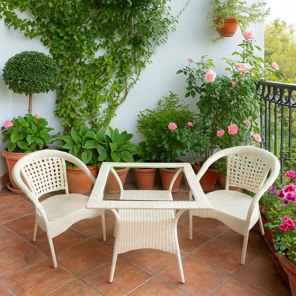KLODOR Garden/Balcony/Terrace/Poolside Patio Seating Chair & Table Set For Outdoor Metal Outdoor Chair