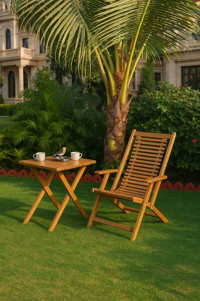 ROYAL BHARAT HIGH BACK CHAIR WTH WOODEN STRIPES Solid Wood Outdoor Chair