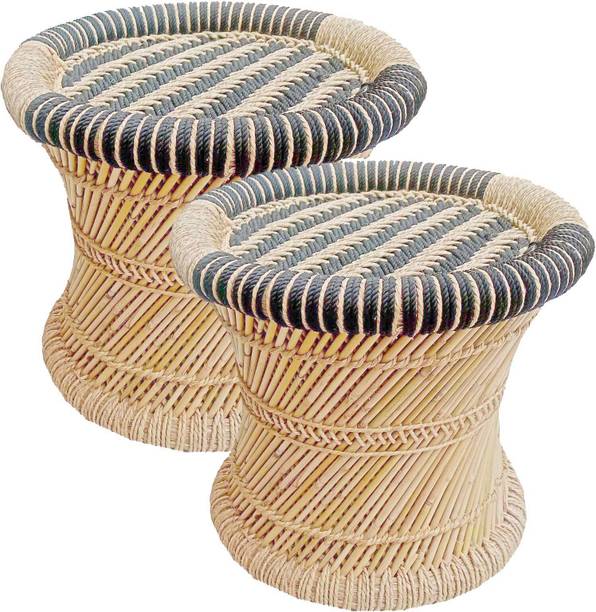 Rashi Creation Rajasthani Handmade bamboo stool/mudda/muddi Bamboo Outdoor Chair