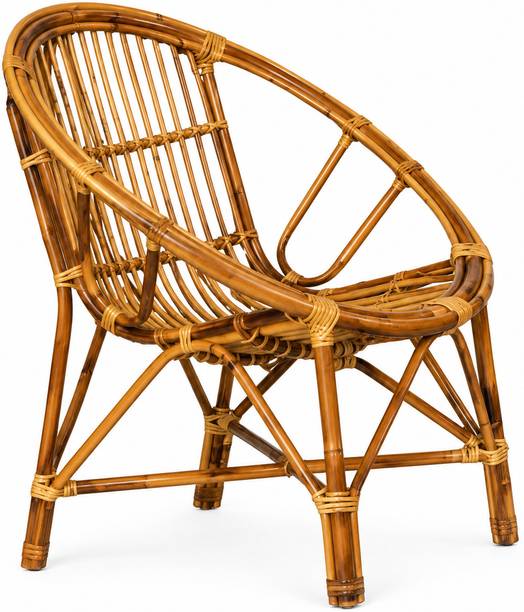 QUEES Cane Single Seater Arm Chair |Style Lounge Chair for Living Room, Balcony & Home Cane Outdoor Chair