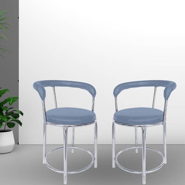 ACTIVA 173 Stool with Comfortable Cushion Seat|Chrome Steel Frame Chair For Outdoor Use Metal Outdoor Chair