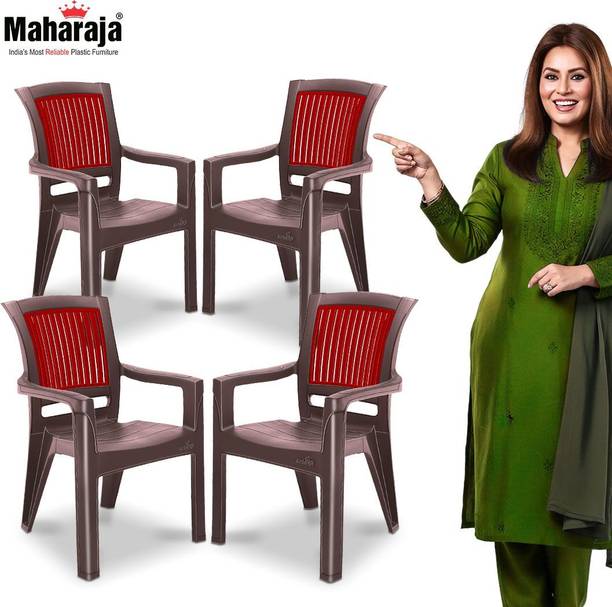 MAHARAJA Newly Launched Singham 104 for Home & Office | Bearing Capacity upto 200Kg Plastic Outdoor Chair