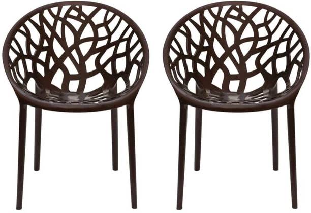 Binani Crystal Plastic Arm Chair| Comfortable&Stackable Chairs for Home/Patio/Garden| Plastic Outdoor Chair