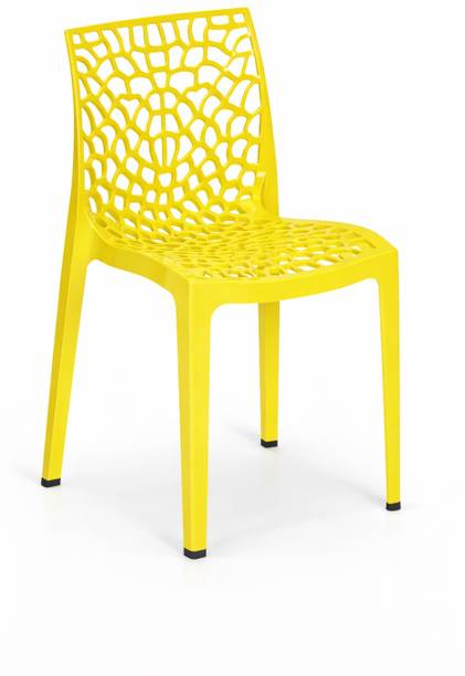 SRI GAYATHRI POLYMERS Premium Web Design Plastic Chair|Stylish Modern Armless Chair for multipurpose Plastic Outdoor Chair