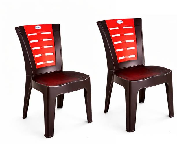 SRI GAYATHRI POLYMERS Armless Plastic Chair|Strong Back Support|Multipurpose Home&Kitchen Chair Plastic Outdoor Chair