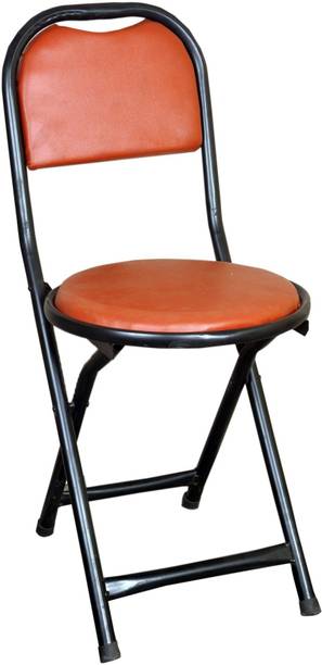 FURNIMAX Folding Stool Chair with Foot Rest for Home & Kitchen/Restaurant/Cafe Metal Cafeteria Chair