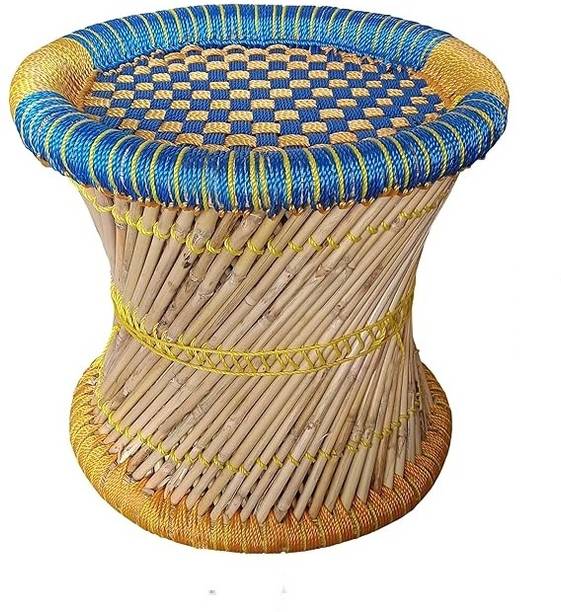 SKY MOODHA HOUSE Pure Handmade Bamboo mudda/Stool/Chair for Living Room/Office/Home for Indoor Bamboo Outdoor Chair