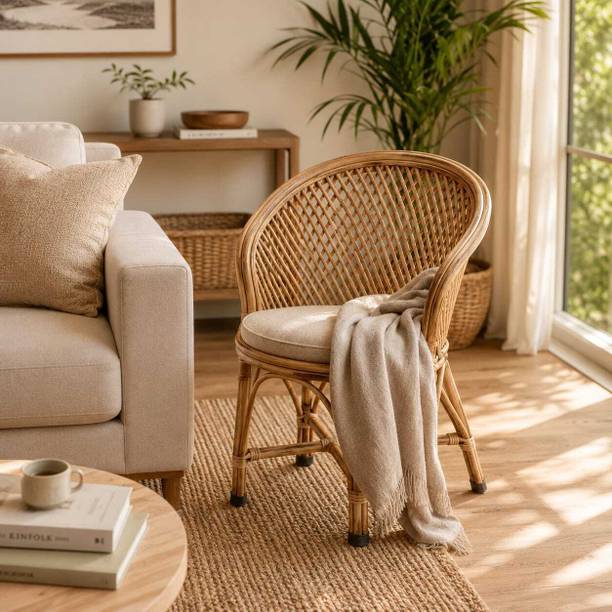 INDIACRAFT Garden Chair Cane Outdoor Chair