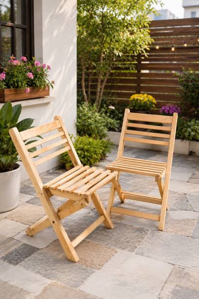 Talha Art Craft Wooden Folding chair set Solid Wood Cafeteria Chair