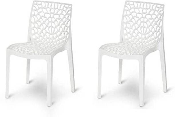 SOMRAJ Designer Web Plastic Living Room Outdoor Chair Plastic Outdoor Chair Plastic Outdoor Chair