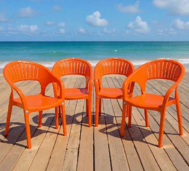 MSR MANGO Stackable Strong & Sturdy Structure Plastic Outdoor Chair set of 2 Plastic Outdoor Chair