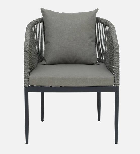 Aoctane Outdoor Rope Metal Arm Chair – Patio Garden Seating Metal Outdoor Chair