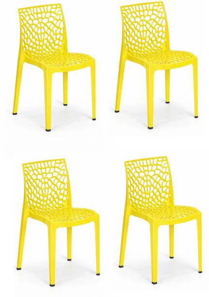 SRI GAYATHRI POLYMERS Premium Web Design Plastic Chair|Stylish Modern Armless Chair for multipurpose Plastic Outdoor Chair