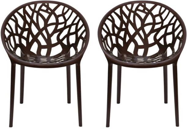RW REST WELL Crystal Model Plastic Chair| Durable&Stackable Chair for Home,Living Room,Cafe| Plastic Outdoor Chair