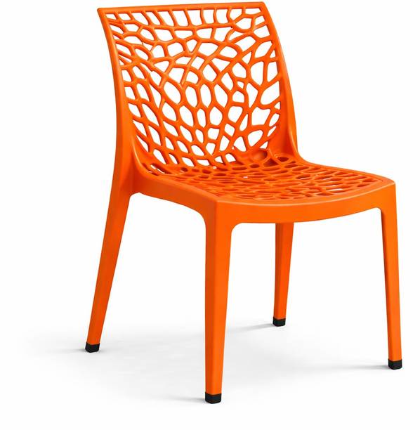 SRI GAYATHRI POLYMERS Premium Web Design Plastic Chair|Stylish Modern Armless Chair for multipurpose Plastic Outdoor Chair