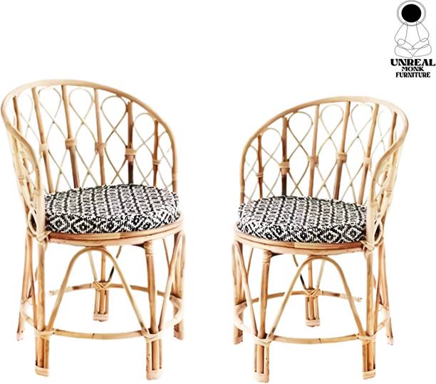 UnealMonk Wooden Bamboo Chair, Cane chairs, Chairs for Outdoor, Cafeteria and Living Room Bamboo Cafeteria Chair