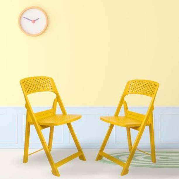 ITALICA Phoenix Folding Chair/Space Saving Chairs/Folding Chair for Balcony, Garden Plastic Outdoor Chair