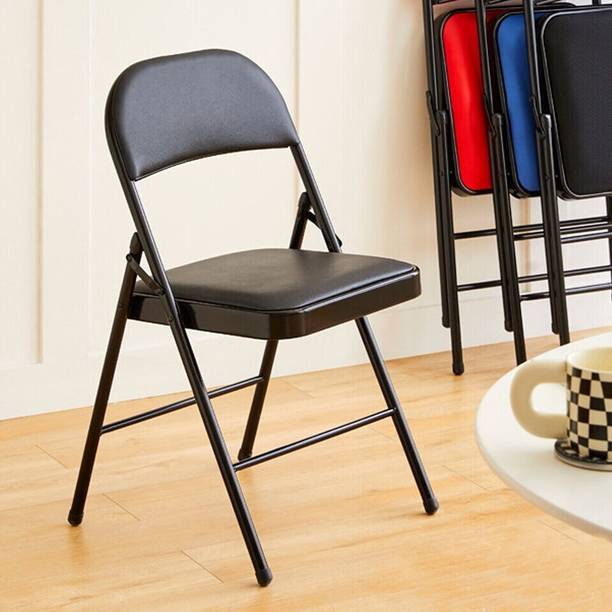 FURNIMAX Folding Leather Study Folding Chair