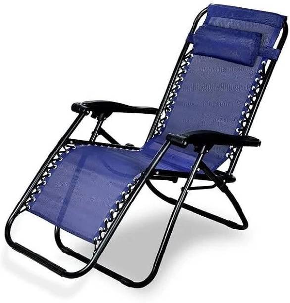 SHOPIVAAN Zero Gravity Foldable Recliner Camping Chair Solid Wood Adjustable Fabric Outdoor Chair