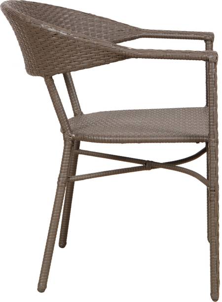 Outkraft Madrid Wicker Table and Chair Set in Brown Colour Engineered Wood Outdoor Chair
