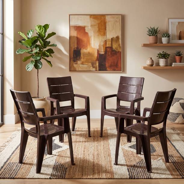 TrendyLivings Amazing Stackable Arm Chair for Home, Garden, Office, Café & Restaurant Plastic Outdoor Chair