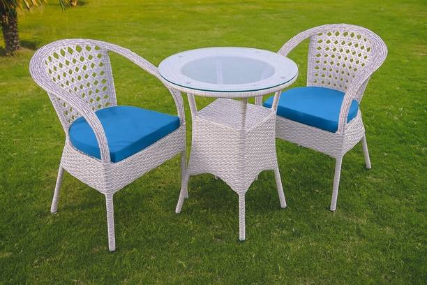KLODOR Garden/Balcony/Terrace/Poolside Patio Seating Chair & Table Set For Outdoor Metal Outdoor Chair