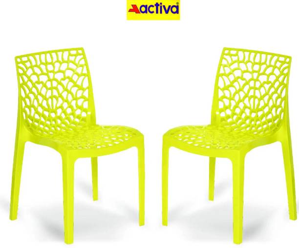 ACTIVA Web Designer Plastic Chair for Home, Cafe|Lightweight & Stackable Seating Chair| Plastic Outdoor Chair