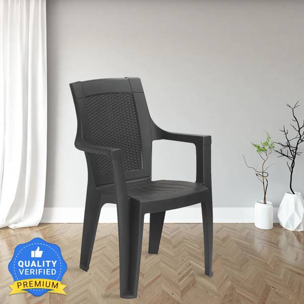 Nilkamal Mid Back Chair with Arm MYSTIQUE|100% PolyPropylene|For Living ,Kitchen, Office, Plastic Outdoor Chair