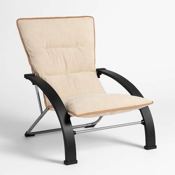 VALAJOGI Foldable Design,Comfortable Lounge Chair for Living Room,Bedroom,Balcony,Garden Metal Outdoor Chair
