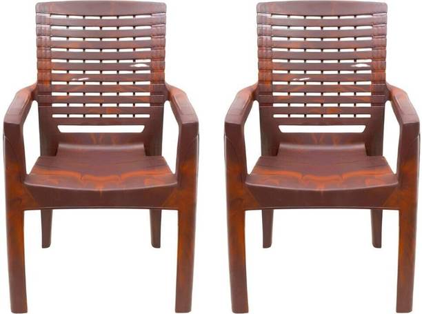 ACTIVA Simba Plastic Dining Chair with Armrest| Durable Outdoor & Indoor Seating Chair| Plastic Dining Chair