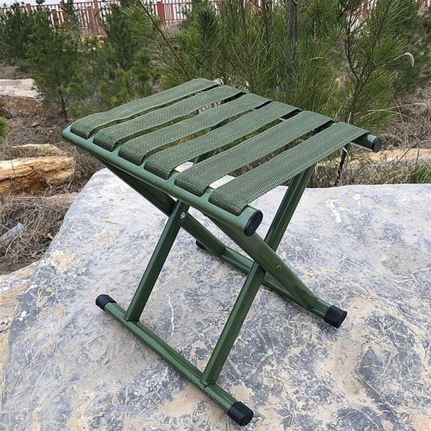 Shalvi Outdoor Folding Stool Lightweight Portable Camping Chair with Strong Metal Frame Metal Outdoor Chair