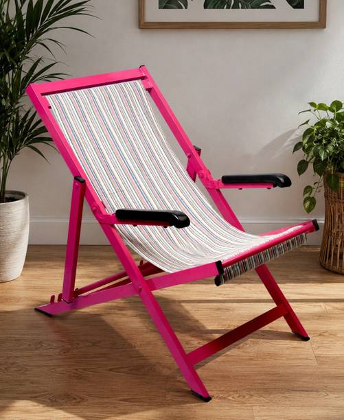 Veenu EASY CHAIR –EXTRA-WIDE FOLDABLE, LIGHT WEIGHT, RUST PROOF, 3 YEARS WARRANTY Metal Outdoor Chair