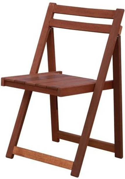 spacepanda Folding Single Chair in Full Red Meranti Wood for Indoor use Solid Wood Outdoor Chair