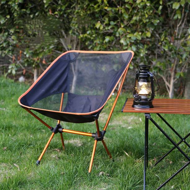 patchio Compact Folding Chair with Bag | Light weight Perfect for Outdoor-Camping Synthetic Fiber Outdoor Chair