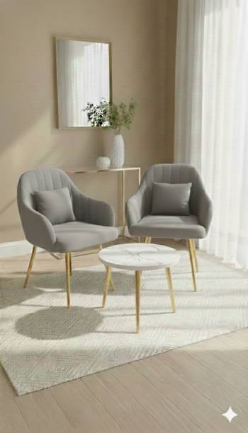 BHAGYA Velvet Chairs_Cushion with Table Fabric Outdoor Chair