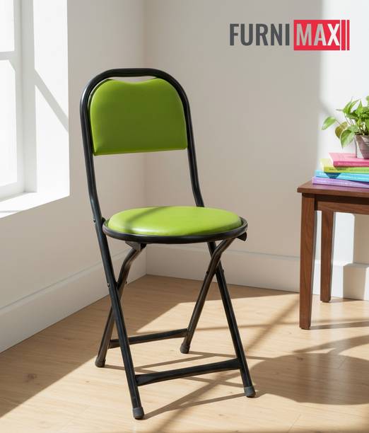 FURNIMAX Folding Stool Chair with Foot Rest for Home & Kitchen/Restaurant/Cafe Metal Outdoor Chair