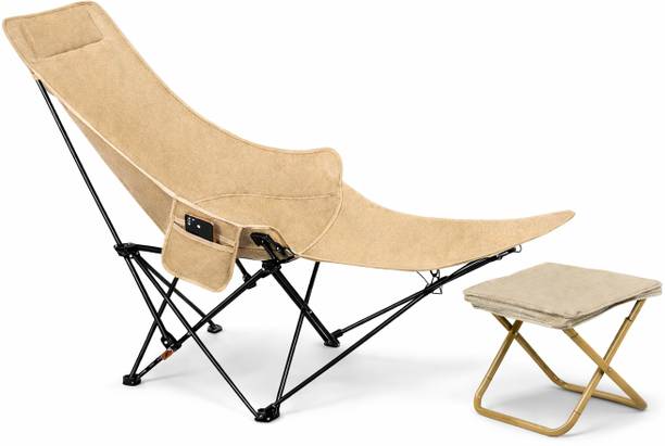 daemonic Combo_Camping Chair with stool Solid Wood Cafeteria Chair