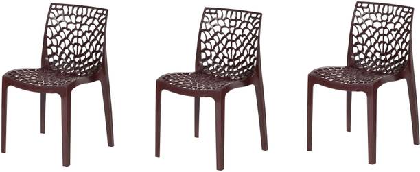 SOMRAJ Designer Web Plastic Living Room Outdoor Chair Plastic Outdoor Chair Plastic Outdoor Chair