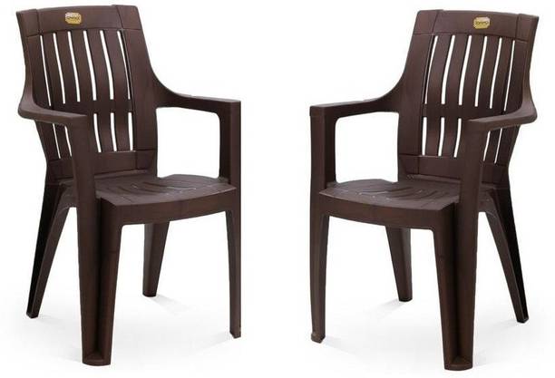 Anmol Moulded Feroz Mistique Comfortable chair for Home & Office (pack of 2 ) (brown) Plastic Outdoor Chair