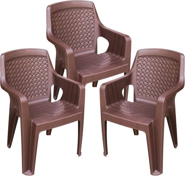 MAHARAJA Safari 111 for Home,Office | Comfortable | ArmRest | Bearing Capacity upto 200Kg Plastic Outdoor Chair