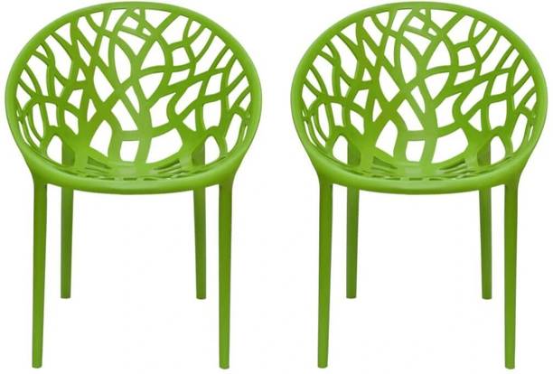 RW REST WELL Crystal Model Plastic Chair| Durable&Stackable Chair for Home,Living Room,Cafe| Plastic Outdoor Chair