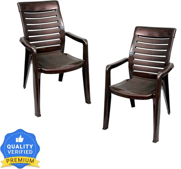 Nilkamal Mid Back Chair with Arm CHR2180|100% PolyPropylene|For Living ,Kitchen, Office, Plastic Outdoor Chair